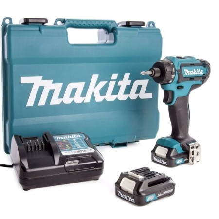 Makita DF033DWAE, 12 V, 2x2 Ach, Li-Ion, 450/1700 rpm, 30/14 Nm, case, case