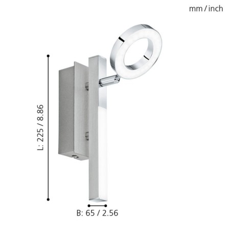 Bra Cardillio 1 2x2.2W LED, 3000K, 640LM, chromium color-1