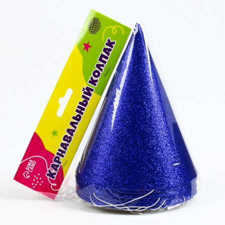 Carnival cap "Shine", set 6 pcs., Blue color-3