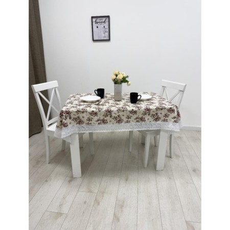 MEIWA tablecloth, rectangular, 122 x 152 cm, brown color-1