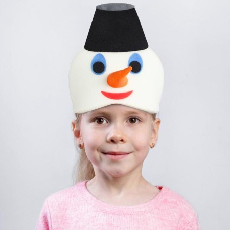 Carnival mask "Snowman" with a voluminous nose, on an elastic band, foam-1