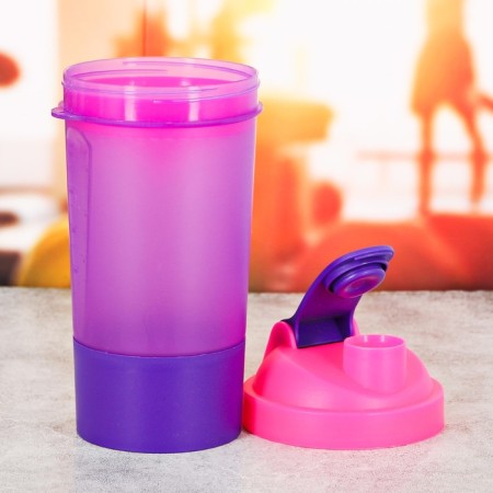 Sports shaker with a bowl for protein, 500 ml-2