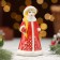 Souvenir "Snow Maiden Metel", Red fur coat, 11 cm, porcelain