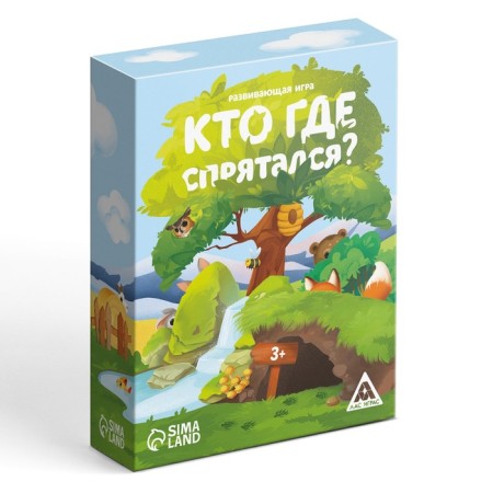 Board game "Who hid where?", 80 cards, 3+-4