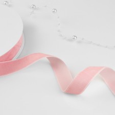 Velvet tape, 20 mm, 18 ± 1 m, pink color No. 08