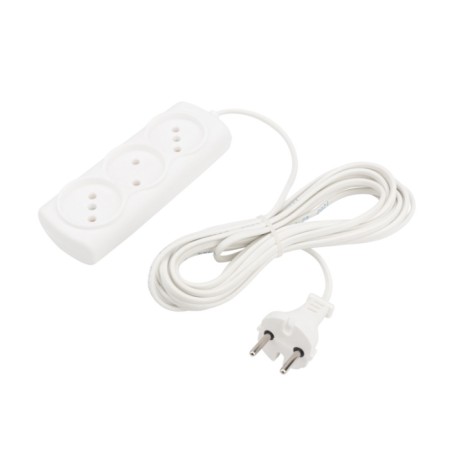 Extension cord Proconnect Standard 3 Nest, 5 m, 2x0.75 mm², b/s, white-1