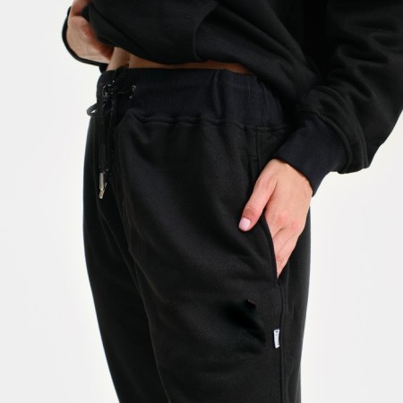 Women's suit (sweatshirt/pants), color is black, size XL-7