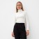 Women's turtleneck Minaku: Basic Line Milk color, size 46