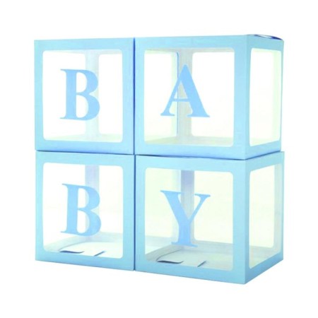 A set of boxes for Baby balloons, blue, 30x30x30 cm, 4 pcs.