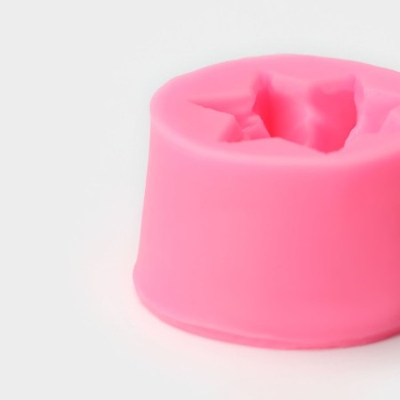 Mold "Star", silicone, 4 × 2.5 cm, pink color-3