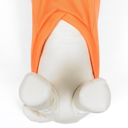 Sweater with a hood "fox", size L (DS 30, Osh 28, OG 43 cm), orange-7
