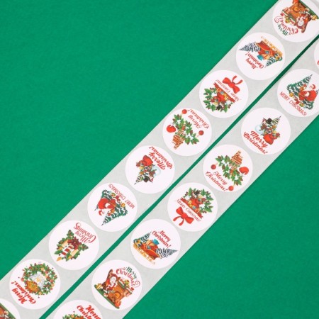 Stickers in the roll "many gifts", 500 pcs, 2.5 x 2.5 cm-2