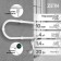 Electric heated towel rail, PE-01, P-shaped, 220x500 mm, white