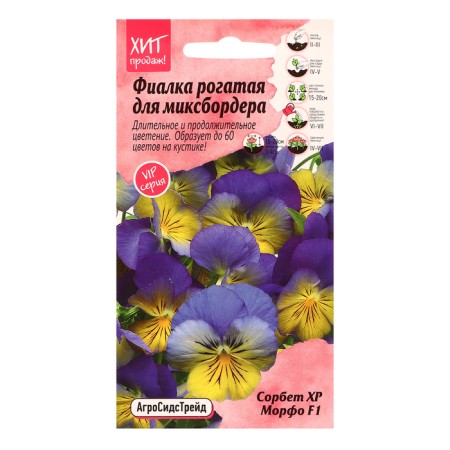 Flower seeds Violet Horned "Sorbet XP Morf F1", 5 pcs