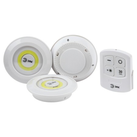 Pushlite 6W, Cob, 3xaaa, White, 3 pieces in a box, IR remote control-9