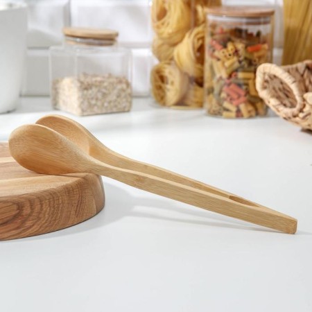 Culinary forceps, 30 cm, bamboo-1