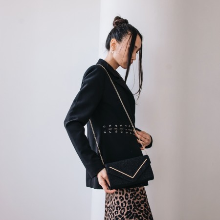 Female bag on a magnet, black color-8