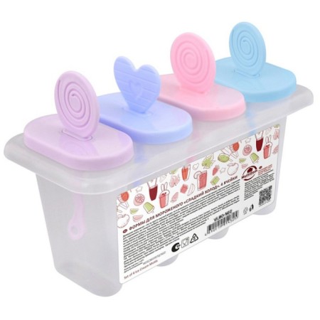 Forms for ice cream Multida "Sweet Cold", 4 cells, plastic