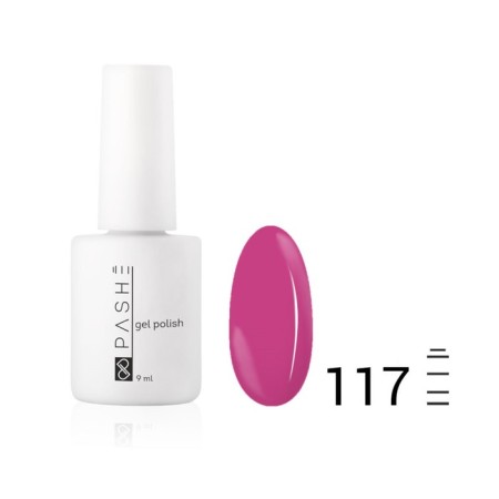 Color gel polish Pashe, No. 117 Pink Flambe, 9 ml