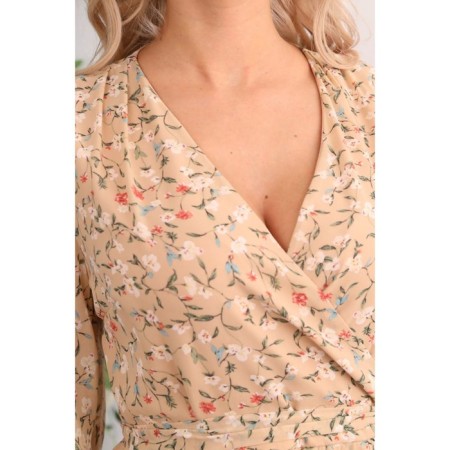 Women's dress, size 48, beige color-11
