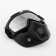 Glasses-mask for motorcycle driving, collapsible, chrome glass, black