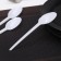 Spoon of plastic disposable white, dining room, 16 cm