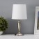 Bulbed lamp with lampshade Risalux "Flex", E27, 40 W, silver, 17 × 17 × 35 cm