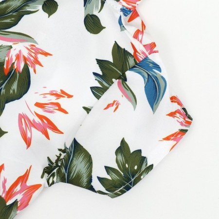 Dog shirt "Tropics", M (DS 26, OG 34, Osh 25 cm), White-8