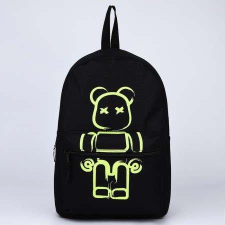 Backpack school youth Teddy, 29x12x37, lightning department, n/pocket, black-1