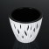 Kashpo for flowers with an insert "inspiration", 3 l, white-black color