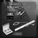 Set of men's “cufflink + tie clip” Rectangle with rhombuses, black color in silver