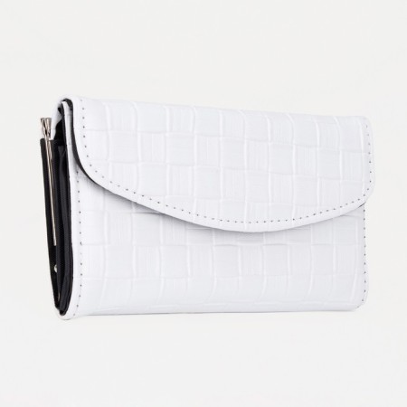 Women's wallet on magnet, white color