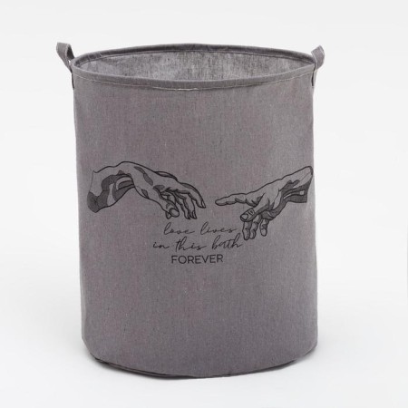 Textile Ethel basket "Love Lives Forever", 45*55 cm-1