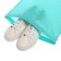 A bag for shoes 420 x 340 mm, "standard" SDS-2, (soft polyester, density 210 D), mint, silver lace