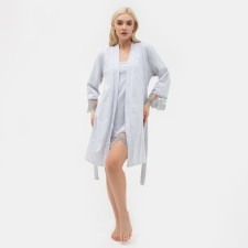 Набор женский (халат, сорочка) KAFTAN, р. 48-50, серый