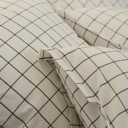 Pillowcase SL Home Cotton 50*70+2 cm, cell/gray, 100% greedy cotton-1