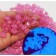 Interior decor, 300 pcs, luminous, 13 x 17 mm, pink