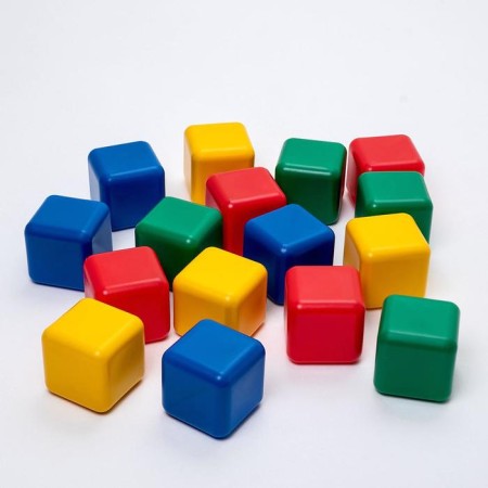 Set of colored cubes, 16 pieces, 12 x 12 cm-5