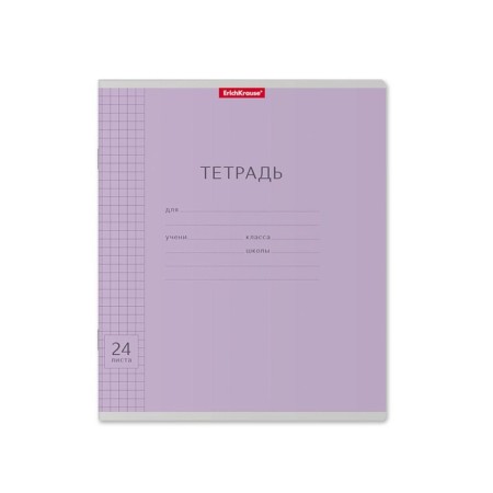 Notebook 24 sheets in a cage, Erichkrause Visio "Classic", cover coated cardboard, block offset, whiteness 100%, mix-6