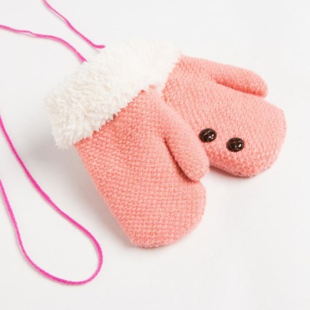 Baby mittens minku with buttons, 15 rp (15 cm), cent-1