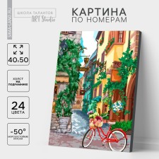 Picture on numbers on a canvas with a subframe of the 