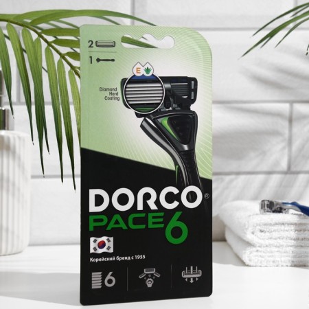 Shaving machine Dorco Pace 6 + 2 cassettes, 6 blades, floating head