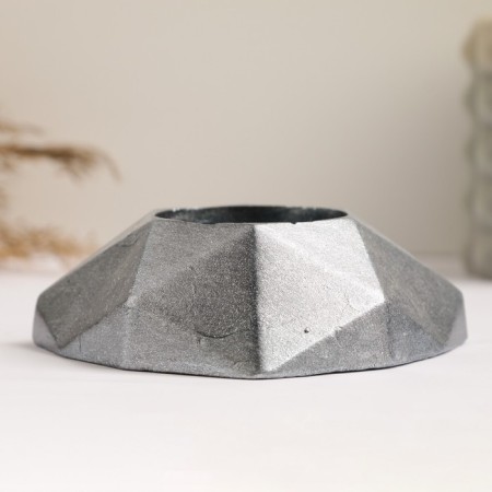 Summary "Polygonal Heart" 8x8x2cm, silver-3
