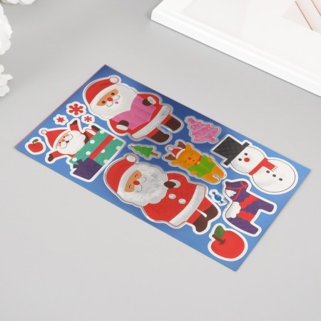 Sticker Plastic Foil "New Year" blue 24.5x13.2 cm-2