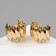 Earrings Metal "Abstraction" wing, color gold