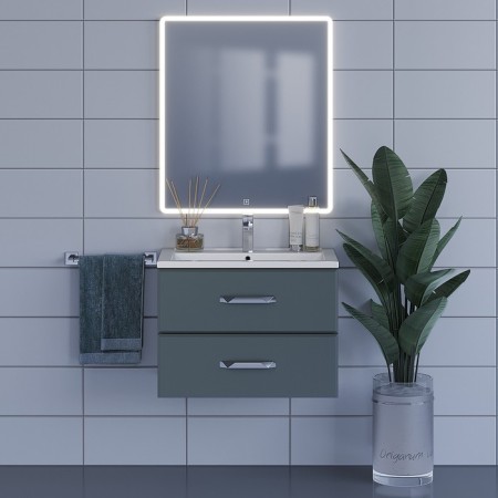 The bathroom mirror Uperwood Foster 70x80 cm, with LED backlight-2