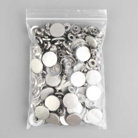 Installation button, alpha (S-shaped), d = 17 mm, silver matte color-3