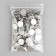 Installation button, alpha (S-shaped), d = 17 mm, silver matte color