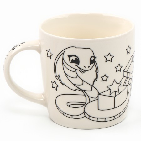 Set of mug for coloring with a Christmas tree "Snake with gifts", 300 ml-3