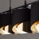 Suspended lamp TK Lighting Grant Black 4825, E27, 4x40W, 950x200 mm, black color